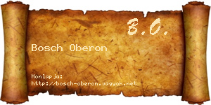 Bosch Oberon névjegykártya